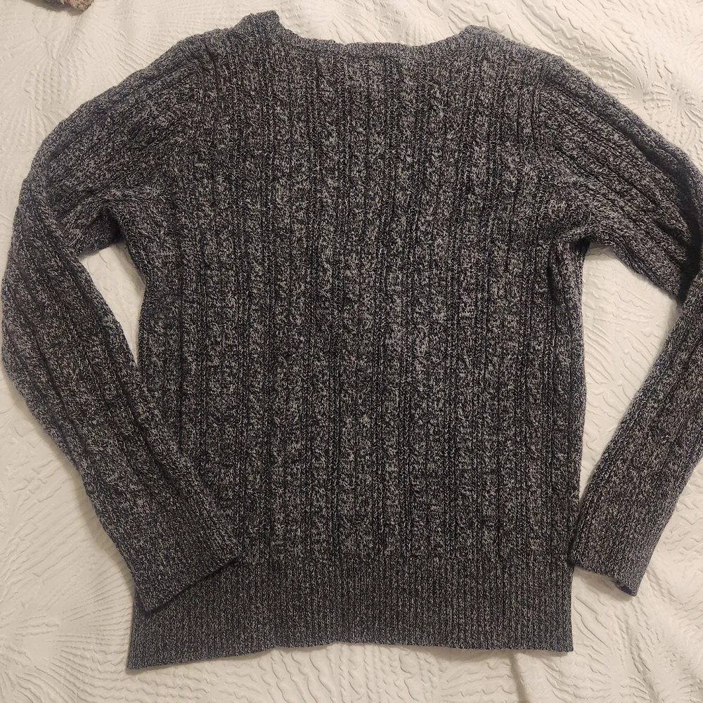 Grey V Neck Sweater Large Womens